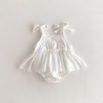 【73-90cm】ロンパース ベビー リボン 無地 - 画像 (11)