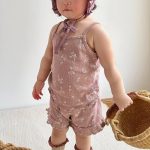【80-120cm】セットアップ ベビー フリル付き キャミソール - 画像 (3)