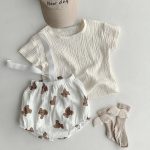 【66-90cm】半袖Tシャツorパンツ ベビードット柄 かわいい - 画像 (9)