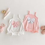 【66-90cm】キャミロンパース ベビー リボン スウィート - 画像 (2)