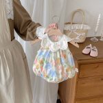 【66-90cm】ロンパース ベビー カラフル フラワー - 画像 (9)