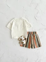 【66-90cm】セットアップ ベビー 英字 ストライプ - 画像 (15)