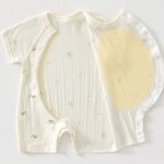 【59-90cm】ロンパース ベビー フラワー柄 ナチュラル - 画像 (5)