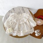 【66-90cm】ロンパース ベビー プリンセス風 レース - 画像 (7)