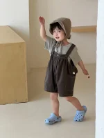 【73-100cm】Tシャツorサロペット ベビー 韓国風 熊デザイン - 画像 (12)