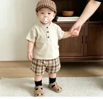 【73-120cm】ショートパンツ ベビー チェック 履きやすい - 画像 (7)