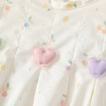 【66-90cm】ロンパース ベビー スリーハート フリル - 画像 (5)
