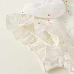 【66-90cm】ロンパース ベビー ハート ドット フリル - 画像 (7)