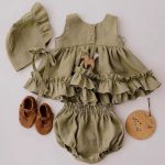 【66-100cm】トップスorショートパンツ ベビー フリル ノースリープ - 画像 (2)