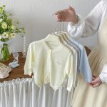 【73-100cm】カーディガン ベビー 無地 通気性拔群 - 画像 (7)