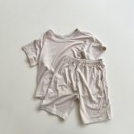 【80-120cm】ルームウェア セットアップ 薄手 無地 - 画像 (15)