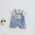 【66-90cm】ロンパース ベビー プリント 韓国風