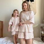 【80-120cm+親サイズ】ルームウェア セットアップ イチゴ 履きやすい - 画像 (5)