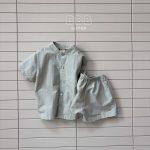【73-120cm】セットアップ ベビー スタンドカラー シンプル - 画像 (6)