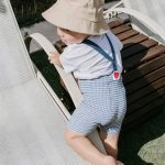 【73-100cm】パンツ ベビー ボーダー柄 サロペット - 画像 (6)