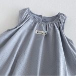 【73-100cm】ワンピース ベビー ノースリープ ドット柄 - 画像 (6)