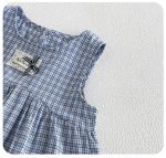 【73-100cm】セットアップ ベビー チェック柄 ノースリープ - 画像 (10)