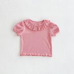 【80-130cm】半袖Ｔシャツ 女の子 折り襟 合わせやすい - 画像 (17)