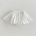 【66-100cm】ショートパンツ ベビー レース 刺繍 - 画像 (7)