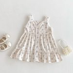 【80-130cm】ワンピース 女の子 花柄 キャミソール - 画像 (4)
