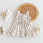 【80-130cm】ワンピース 女の子 花柄 キャミソール - 画像 (3)