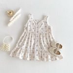 【80-130cm】ワンピース 女の子 花柄 キャミソール