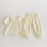 【80-130cm】ルームウェア 女の子 ドット柄 フリル - 画像 (5)