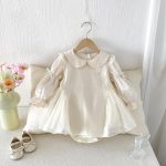 【66-90cm】ロンパース ベビー プリンセス リボン - 画像 (3)