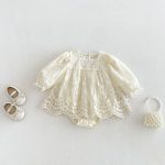 【66-90cm】ロンパース ベビー プリンセス レース - 画像 (2)