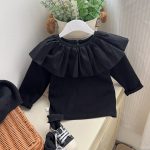 【73-100cm】長袖トップス ベビー服 女の子 ビッグフリル襟 - 画像 (6)