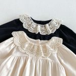 【66-90cm】長袖ロンパース ベビー 可愛い襟 お出かけに - 画像 (10)