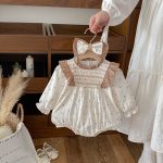 【66-90cm】ロンパース ベビー フリル 小花柄 - 画像 (11)