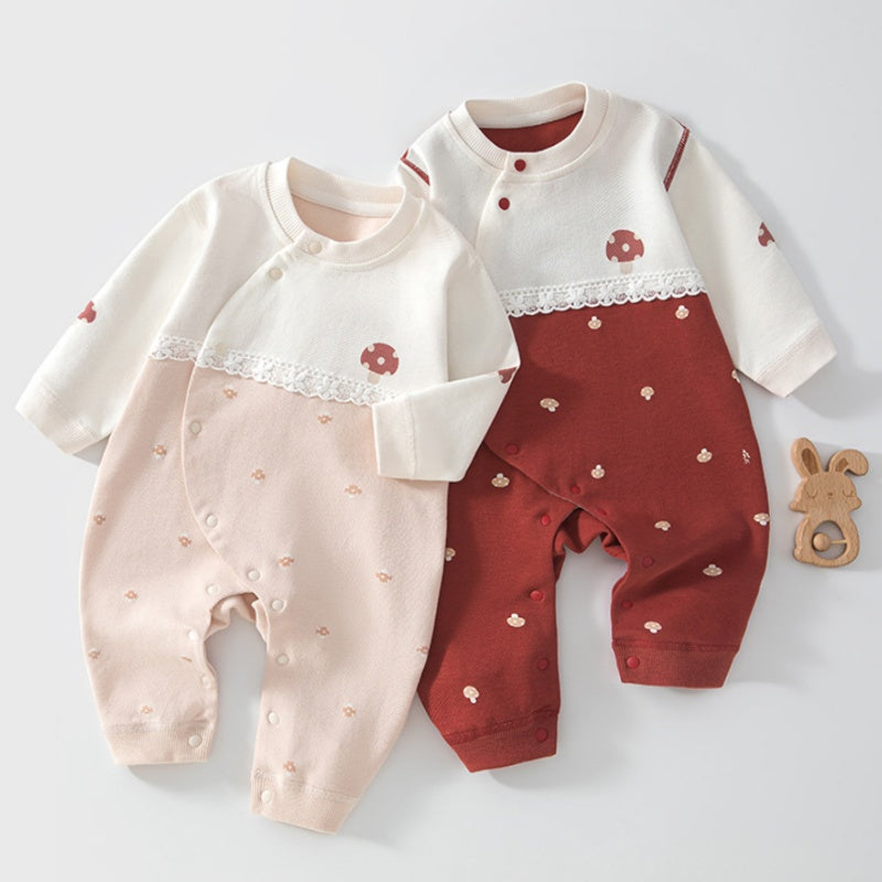 01_23d0766d-168c-4d6f-ad06-ee0408b6ccac.jpg 【52-66cm】カバーオール ベビー きのこ プリント - 画像 (1)