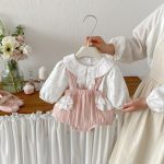 【66-90cm】スサロペット&シャツ ベビー ダブルガーゼ スウィート - 画像 (6)