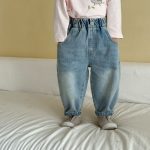【80-150cm】ロングパンツ キッズ デニム レトロ - 画像 (6)