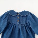 【66-90cm】ロンパース ベビー デニム 蝶結び付き - 画像 (11)