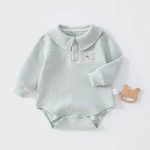 【66-90cm】ロンパース ベビー ワッフルワン プリント - 画像 (5)