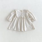【73-110cm】ワンピース 女の子 ストライプ クマ柄 - 画像 (4)