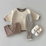 【73-100cm】セットアップ ベビー チェック柄 カジュアル - 画像 (3)
