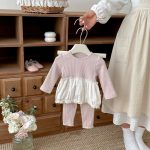【73-110cm】セットアップ ベビー ラウンドネック フリル - 画像 (5)