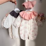 【66-90cm】オールインワン ベビー 韓国風 可愛い フリル襟 - 画像 (4)