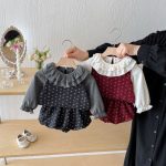 【66-100cm】セットアップ ベビー 花柄キャミ 丸襟 3点セット - 画像 (4)