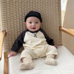 【66-90cm】カバーオール ベビー 配色 3色選べる - 画像 (5)