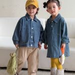【80-150cm】ジャケットorワンピース キッズ デニム トレンド - 画像 (14)