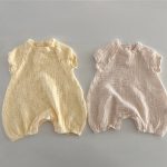 【66-90cm】ロンパース ベビー 二重ガーゼ 柔らかい