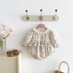 【66-90cm】ロンパース ベビー リーフ柄 お出かけに - 画像 (6)