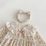 【66-90cm】ロンパース ベビー 韓国風 小花柄 - 画像 (5)