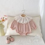 【66-100cm】ロンパース ベビー フリル襟 お出かけに - 画像 (3)