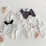 【66-100cm】長袖Tシャツ ベビー服 女の子 おしゃれ 襟付き 刺繍 - 画像 (3)