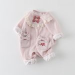 【66-100cm】カバーオール ベビー うさぎ刺繍 - 画像 (4)